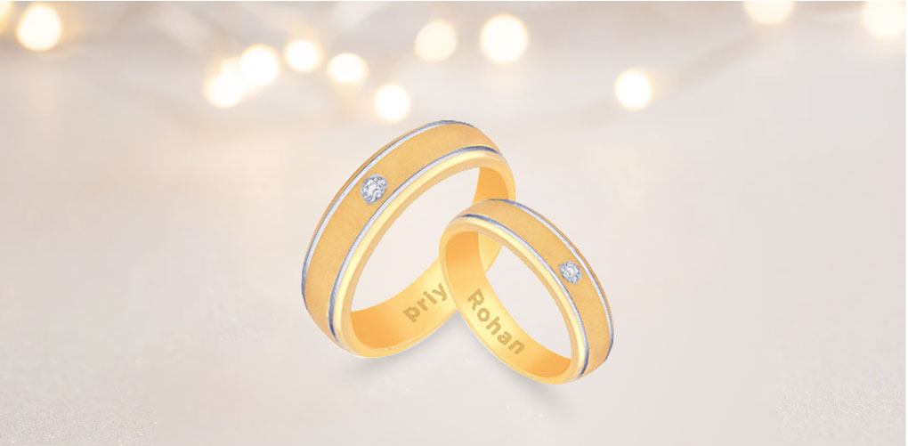 18K Gold Couple Bands Wedding Band Set Wedding Ring Set with Diamonds Gold  Couple Rings Matching Rings His and Hers Bands - China Lab Grown Diamond Couple  Ring and Couple Bands price |